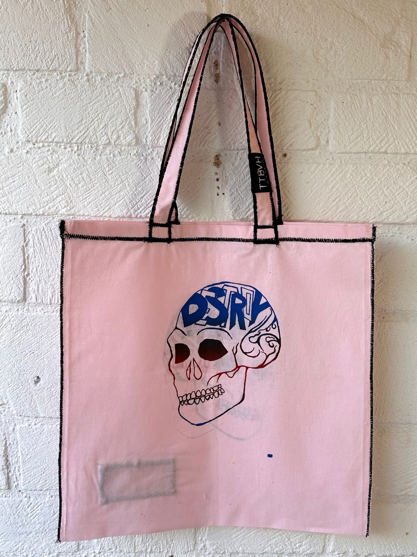Pink Destroy Series Tote Bag