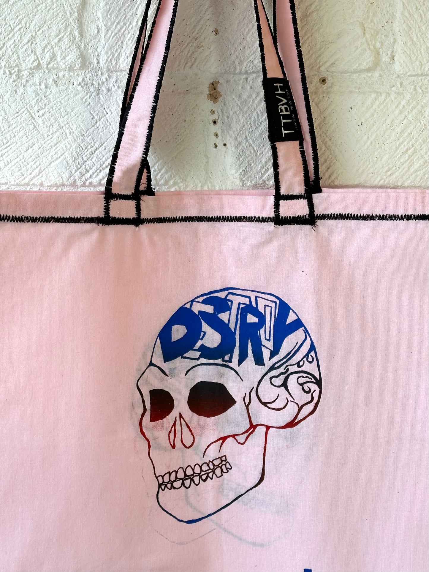 Pink Destroy Series Tote Bag