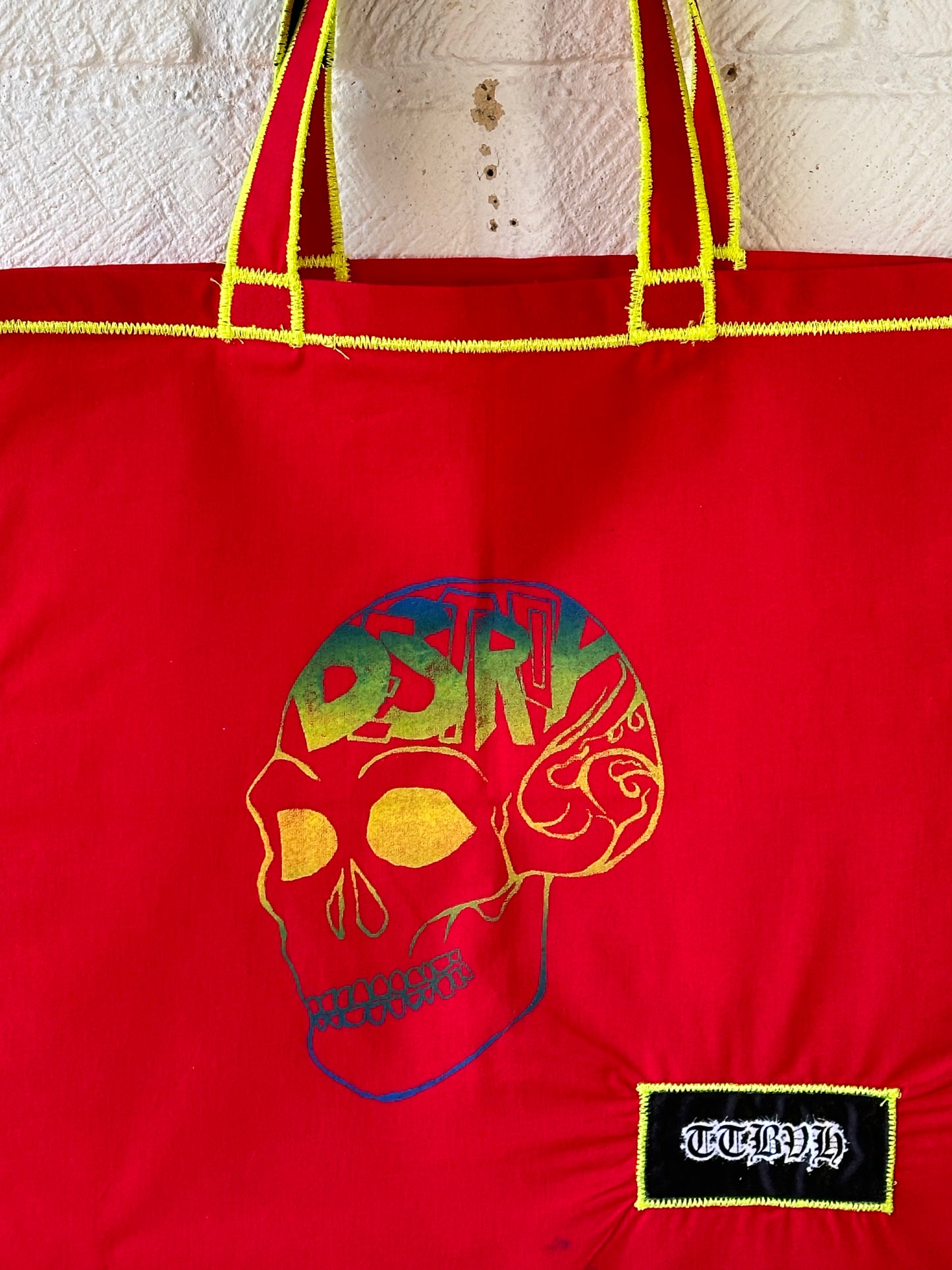 Red Destroy Series Tote Bag