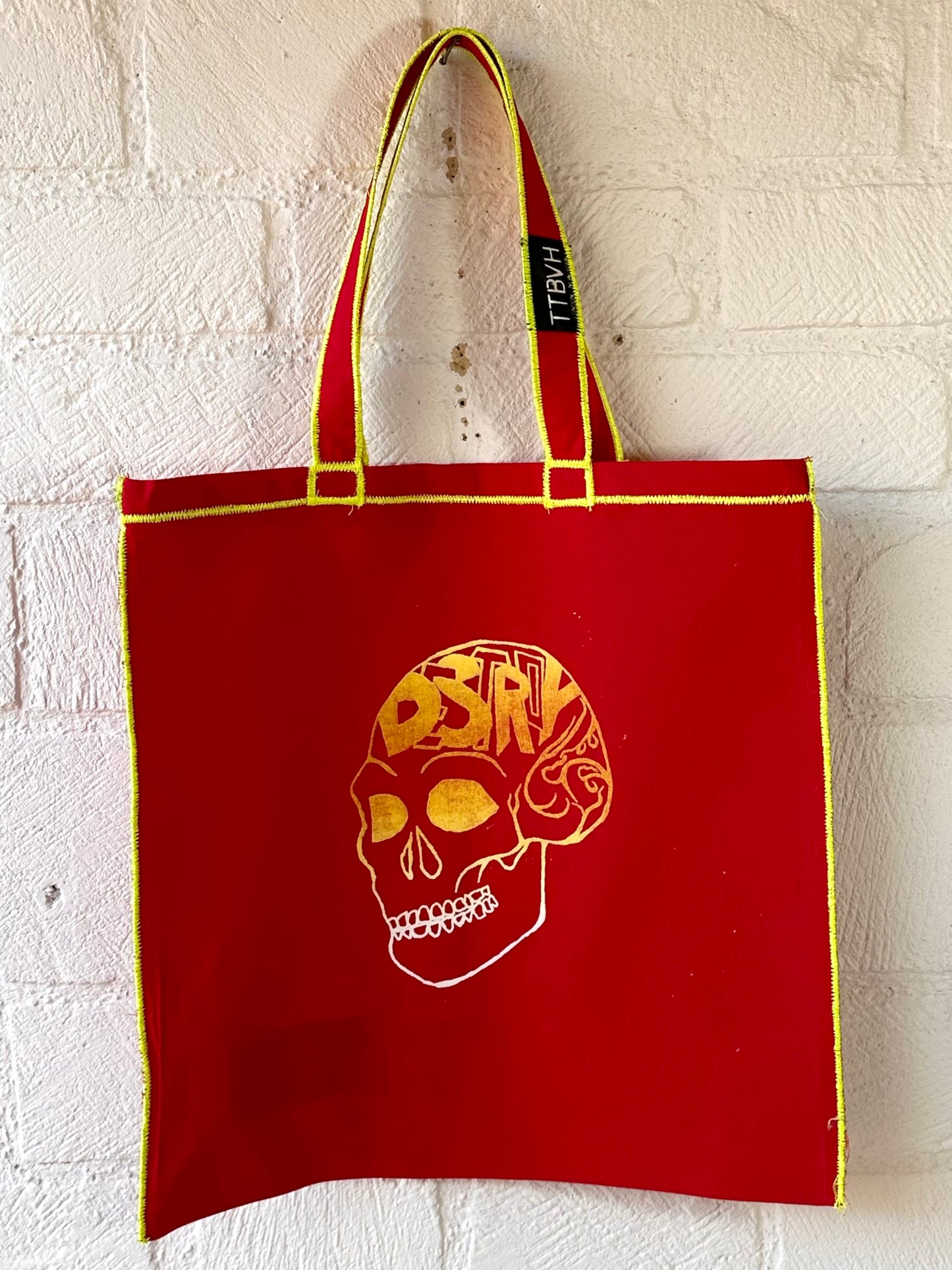 Red Destroy Series Tote Bag