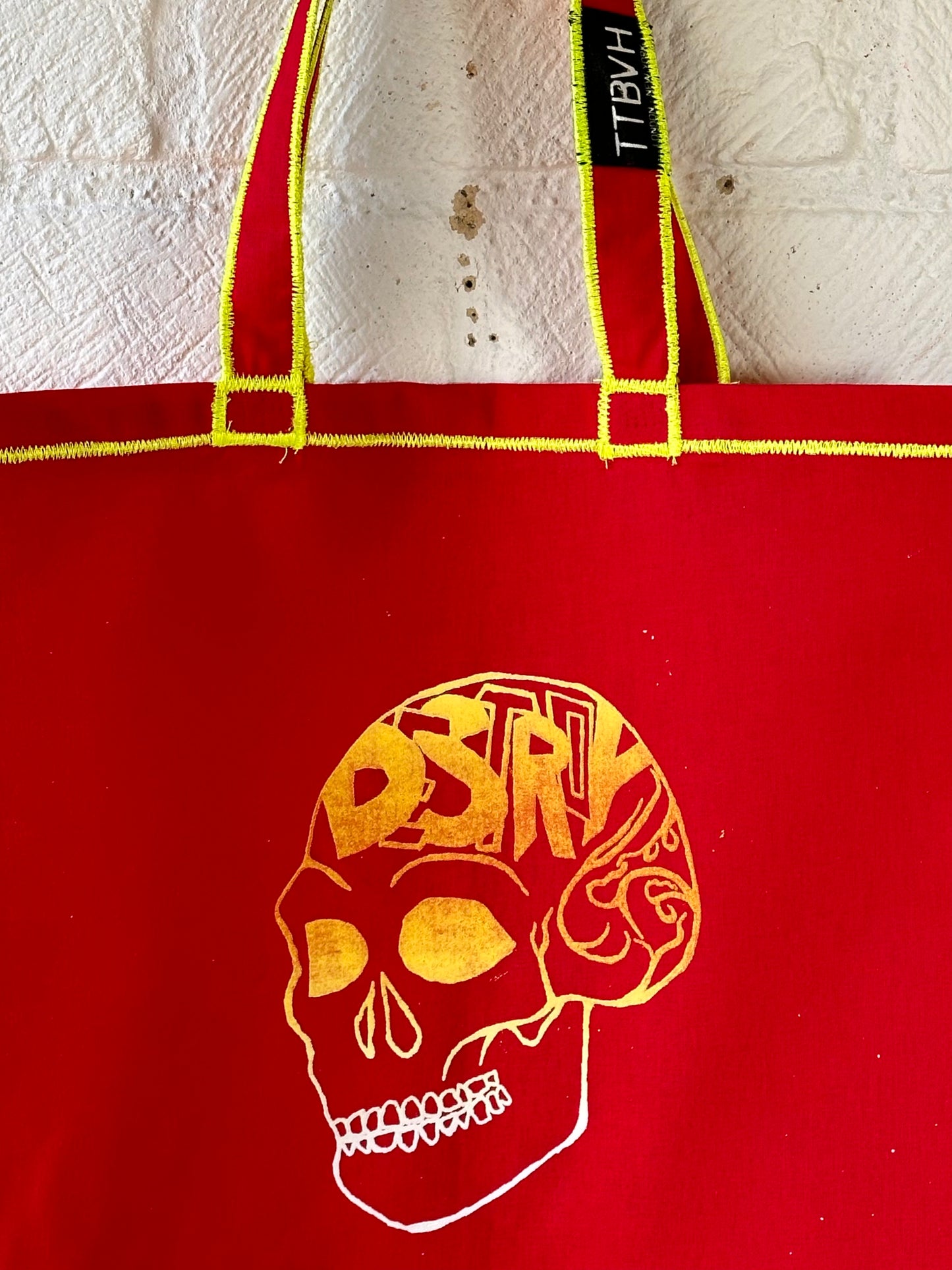 Red Destroy Series Tote Bag