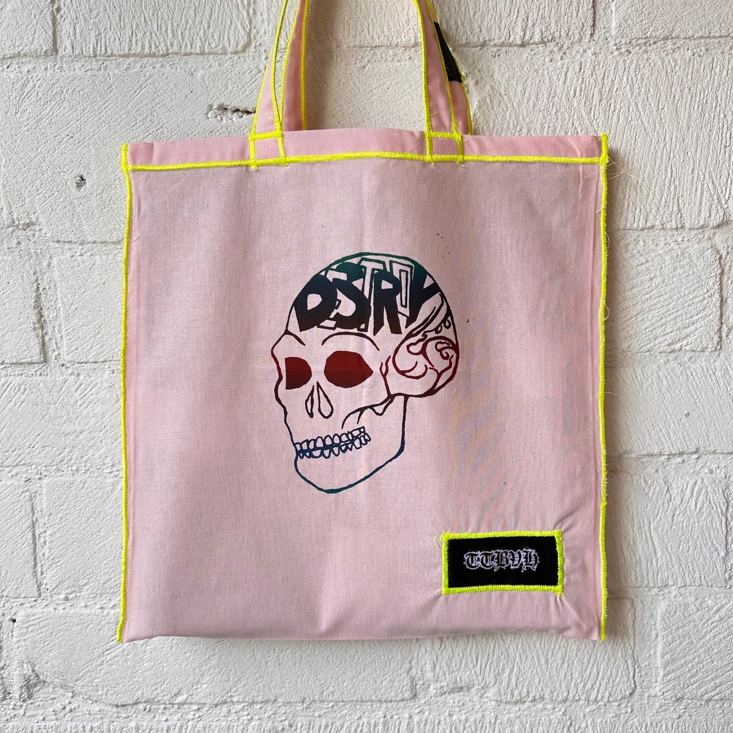 Pink Destroy Series Tote Bag
