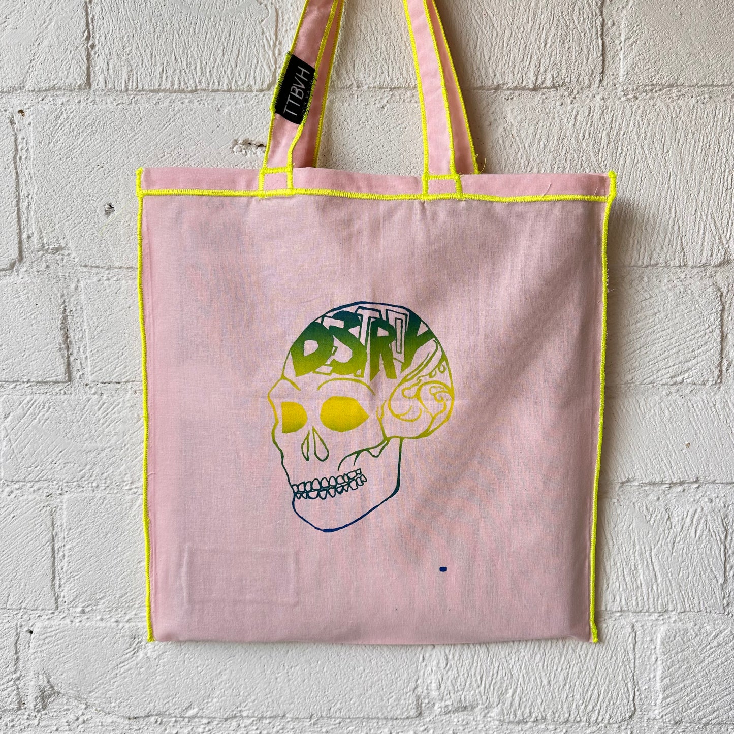 Pink Destroy Series Tote Bag