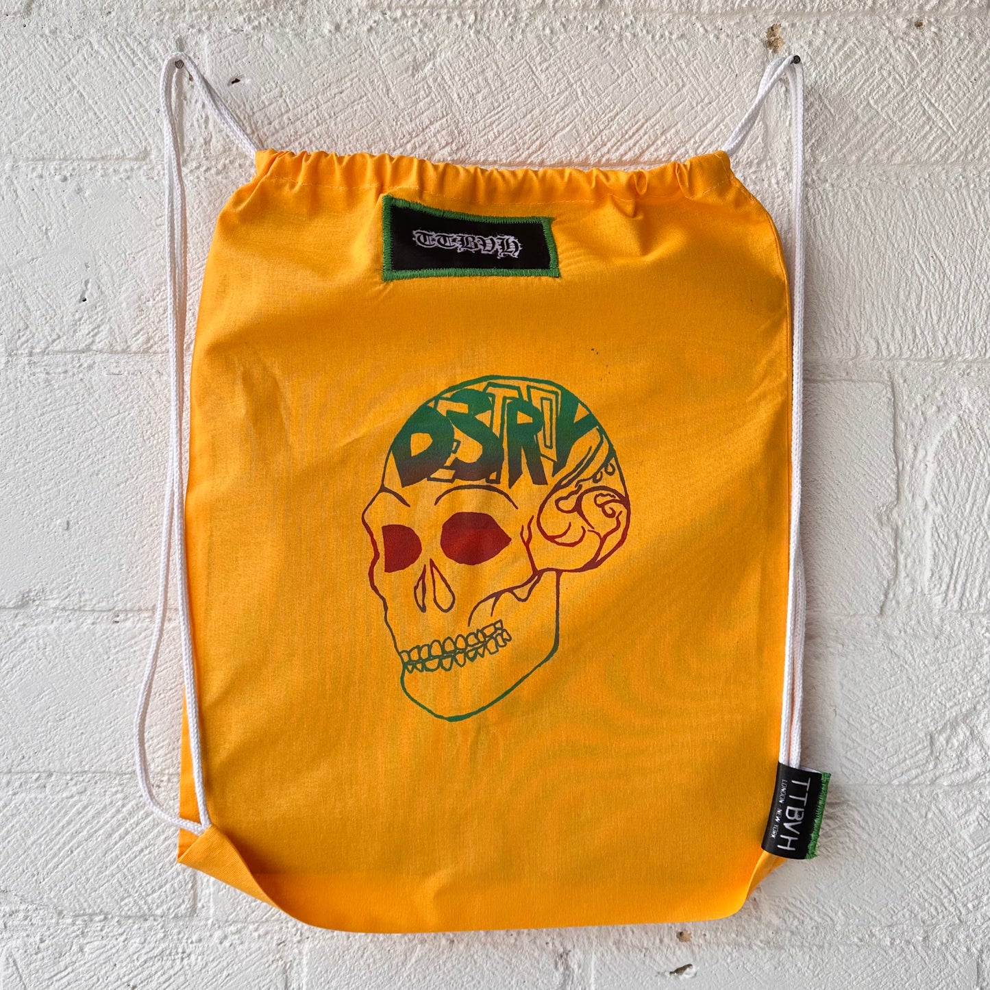 Destroy Series Orange Draw String Bag