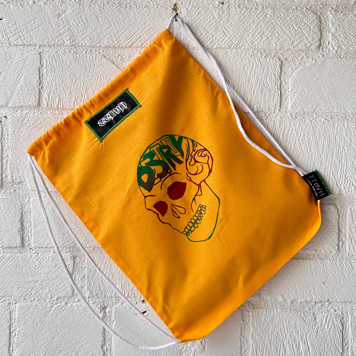 Destroy Series Orange Draw String Bag