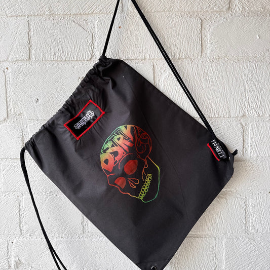 Destroy Series Black Draw String Bag