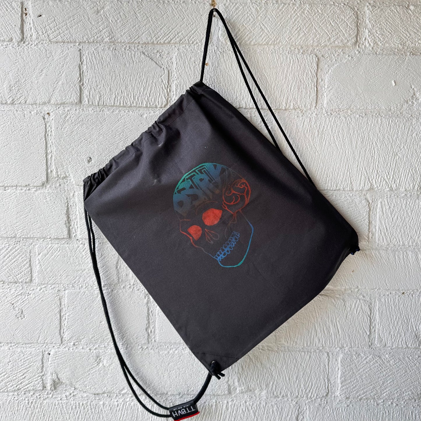 Destroy Series Black Draw String Bag