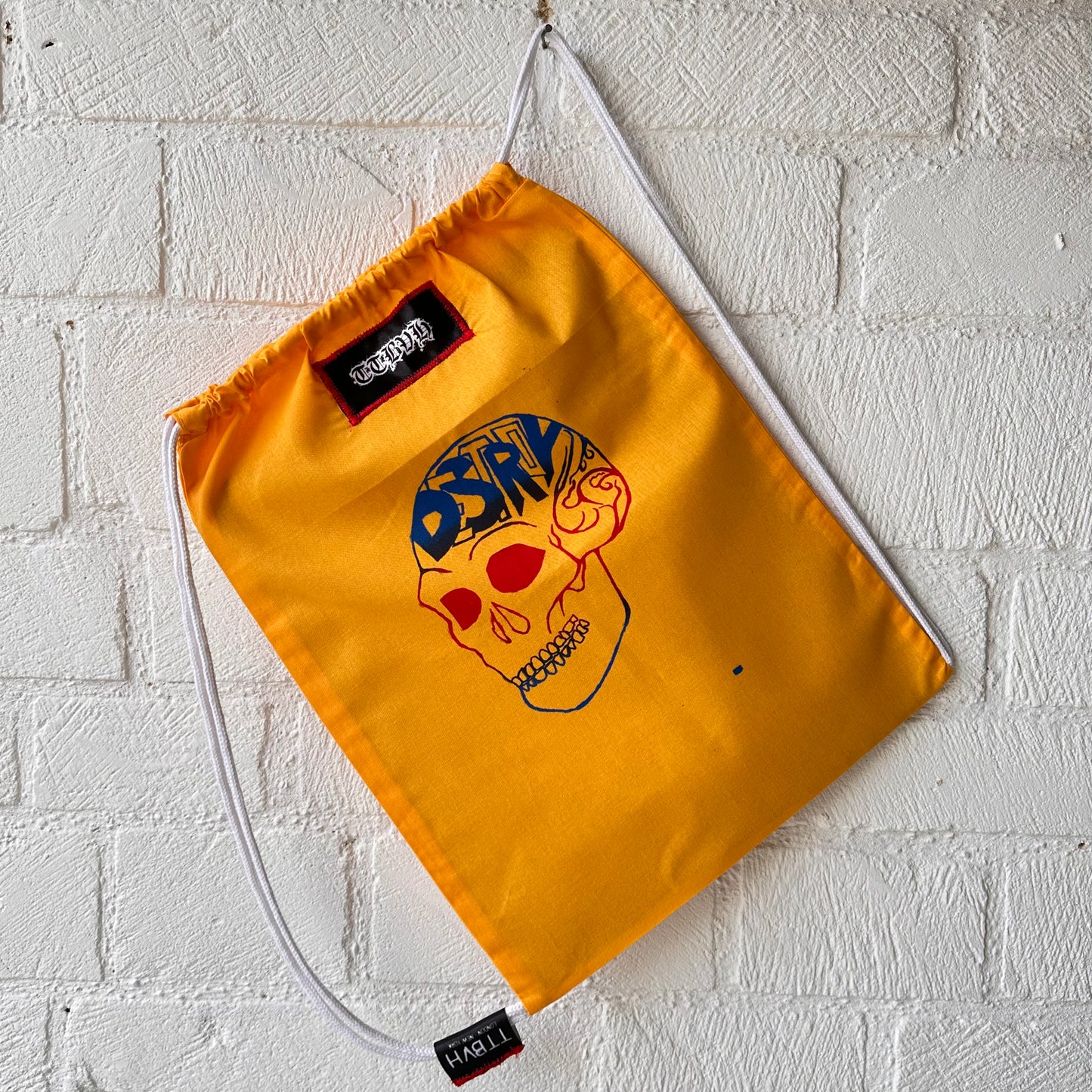 Destroy Series Orange Draw String Bag