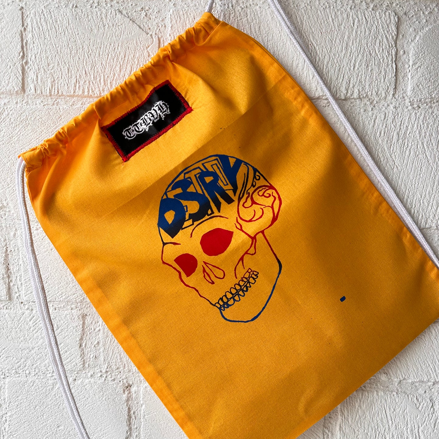 Destroy Series Orange Draw String Bag