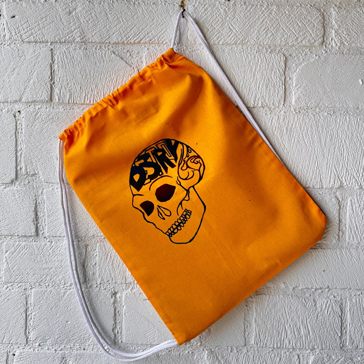 Destroy Series Orange Draw String Bag
