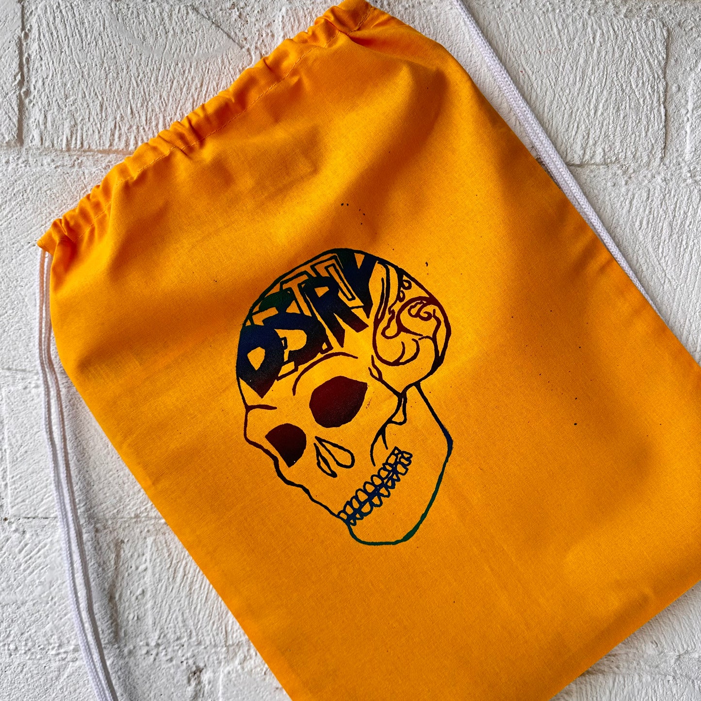Destroy Series Orange Draw String Bag