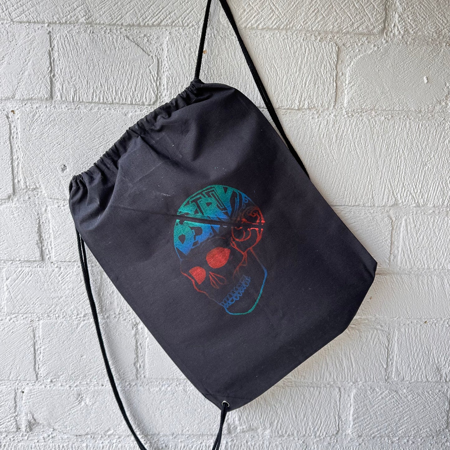 Destroy Series Black Draw String Bag