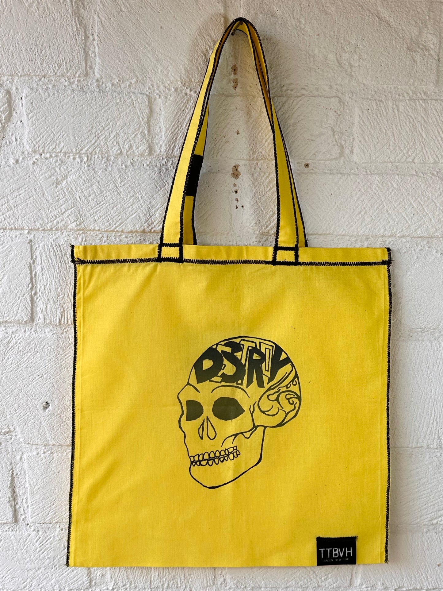 Yellow Destroy Series Tote Bag 7/10