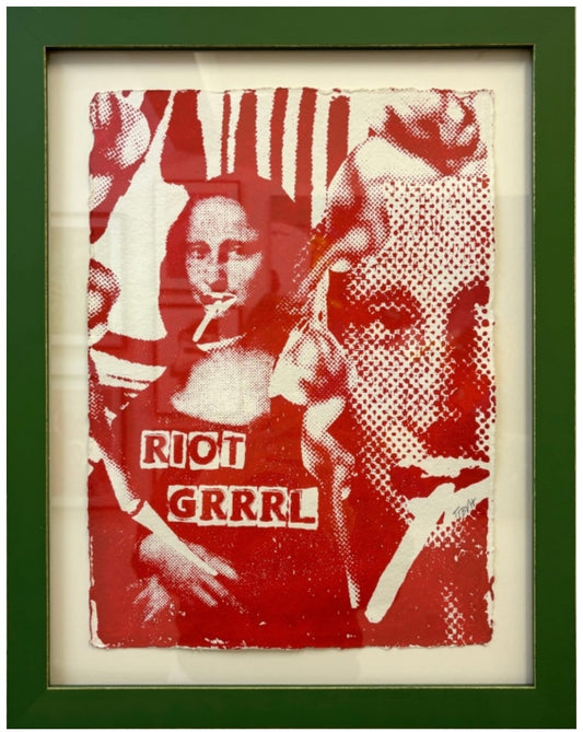 Framed Riot Grrrl Mona 4/5 Framed