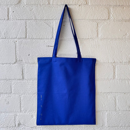 Riot Grrrl Mona Blue & Gold Tote Bag