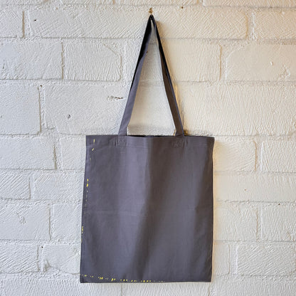 Riot Grrrl Mona Grey & Metallic Gold Tote Bag