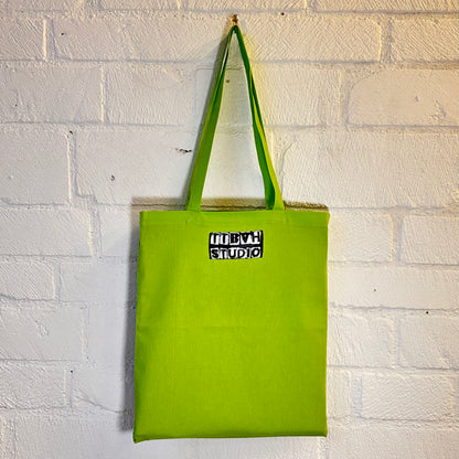 Riot Grrrl Mona Green & Black Tote Bag