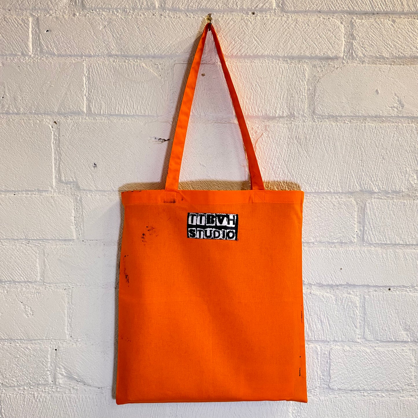 Riot Grrrl Mona Orange & Metallic Black Tote Bag