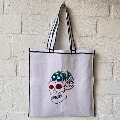 White Destroy Series Tote Bag 6/10