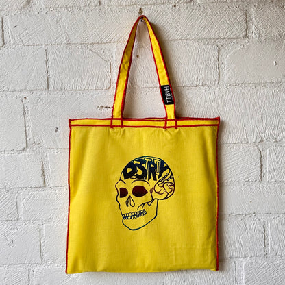 Yellow Destroy Series Tote Bag 3/10