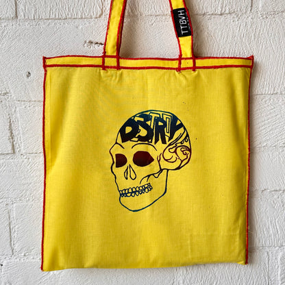 Yellow Destroy Series Tote Bag 3/10