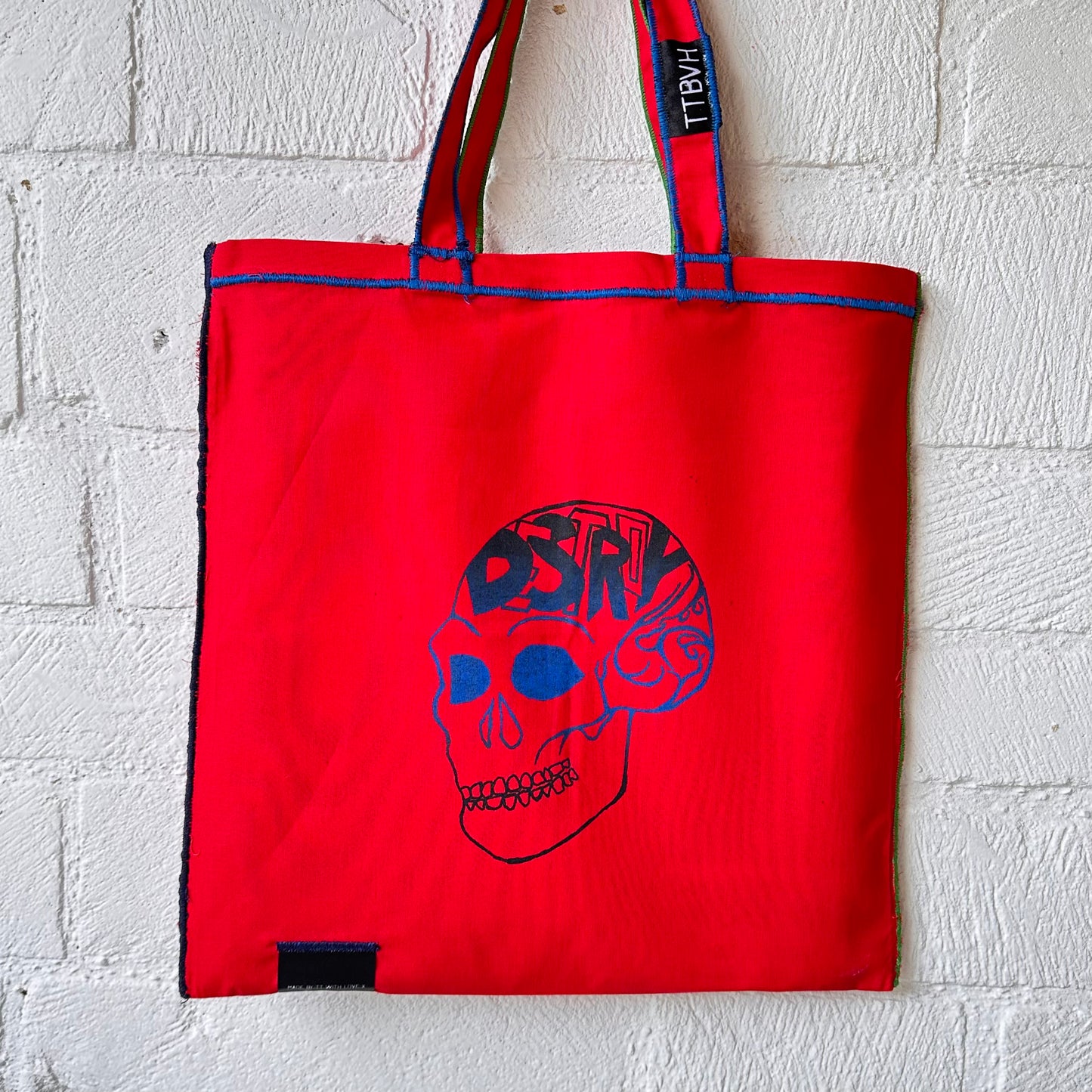 Red Destroy Series Tote Bag 1/10