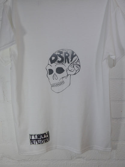 Destroy Series White T-Shirt XL