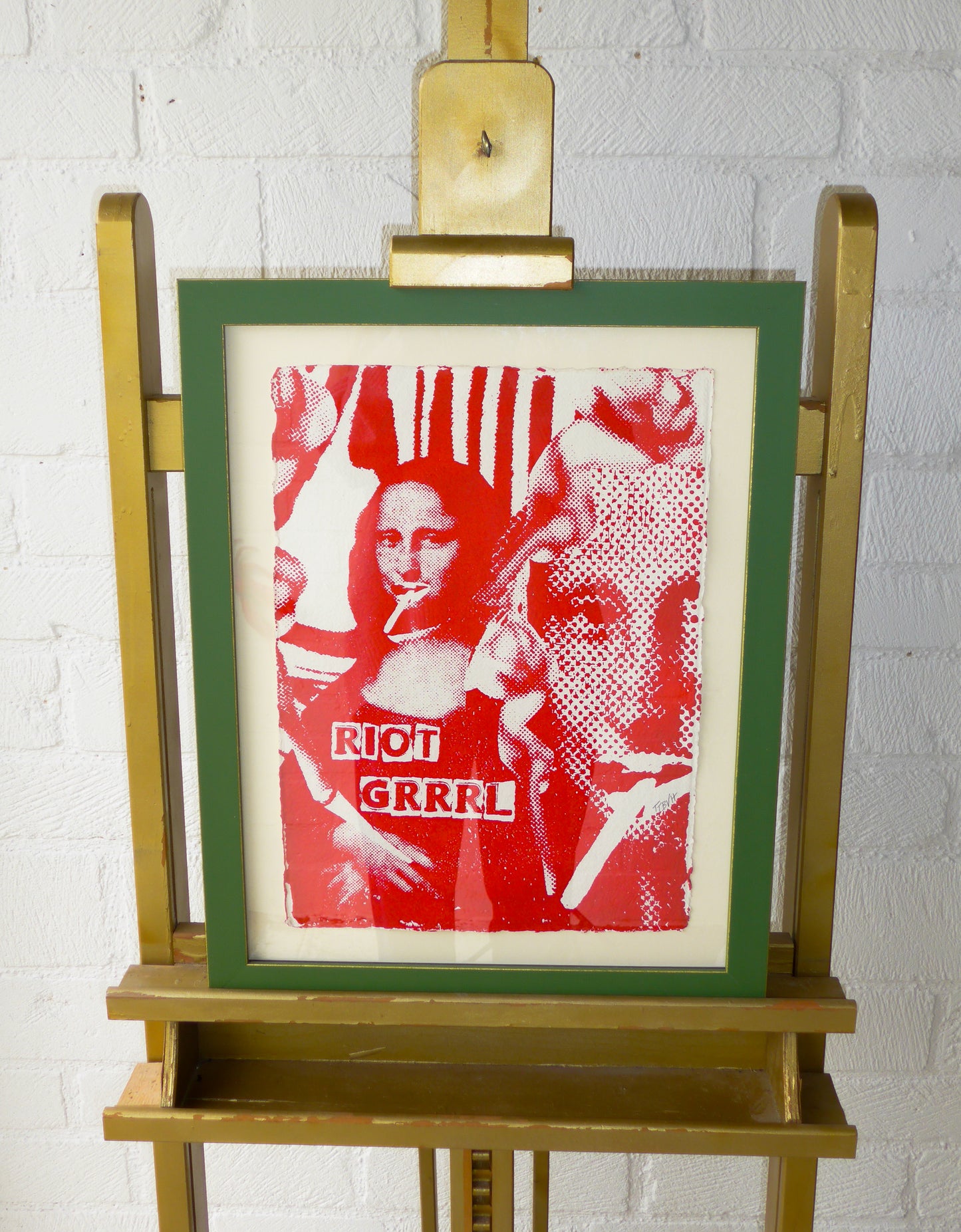 Framed Riot Grrrl Mona 4/5 Framed