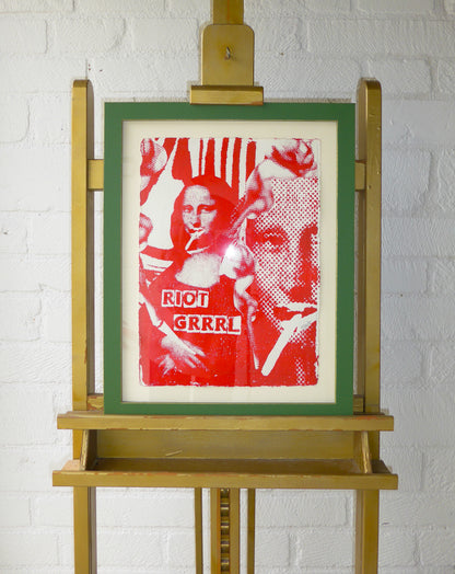 Framed Riot Grrrl Mona 4/5 Framed