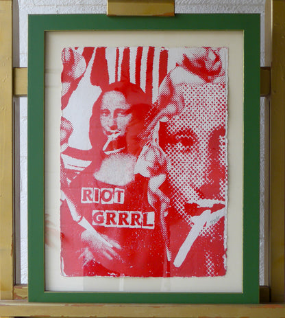 Framed Riot Grrrl Mona 4/5 Framed