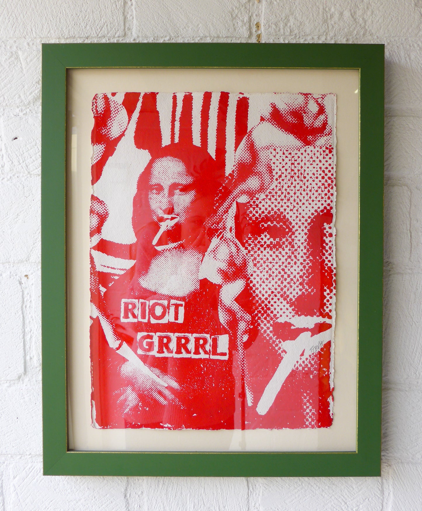 Framed Riot Grrrl Mona 4/5 Framed